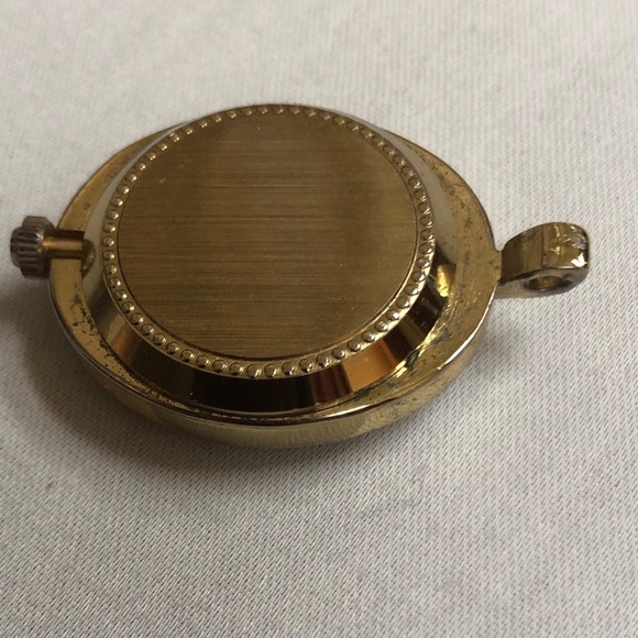 Lucerne Watch Swiss Pendant Fob Only Gold Tone Mechanical Vintage NOT Working - Picture 3 of 6